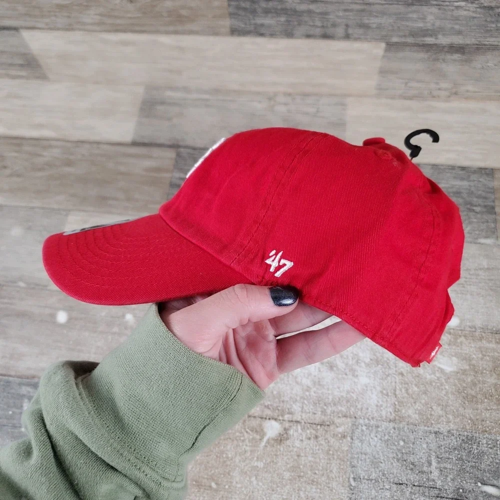 '47 Strapback Hat One Size‎ Red Houston Rockets Slouch Relax Fit